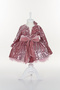 Pink Glittering Girl's Birthday Evening Dress on Velvet Fabric