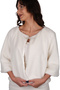 Soft Bridal Fur White Etol with Long Sleeve Fur Angel Wing Brooch