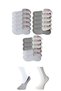 Gray and White Women's Ballerina Socks 15 Pairs