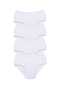 4 Pieces Tutku Women's High Waist Bato Thick Rubber Panties White