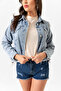 Women's Pocket Jacket with Chain on the Back Z-234 - 2