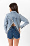 Women's Pocket Jacket with Chain on the Back Z-234 - 7