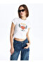 XSIDE Crew Neck Printed Short Sleeve Crop Women's T-Shirt