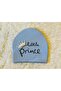 2-Piece White-Blue Prince Printed Baby Boy Combed Cotton Hat Beret - 2