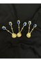 Vintage 6-Piece Tea & Coffee Spoon Decorative Diamond Jewelled Spice Jam Presentation Spoon - 5