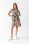 WOMEN'S V-NECK ETHNIC PATTERNED VISCOSE DRESS ZYN-58616 - 3