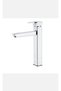 Bowl Sink Faucet Square Design Bowl Fixture High Model Bowl Compatible Silver Silver