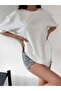 White Crew Neck Oversize T-shirt - 2
