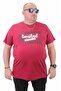 Men's Large Size Crew Neck T-Shirt Unlimited 23177 Claret Red