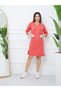 Women's Coated Fabric Pocketed Slit Dress - 4