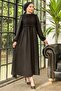 Lacy Linen Dress 773 - Black