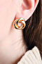 Gold Loop Earrings - 3