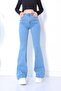 Declan Light Blue Lycra High Waist Spanish Jean Trousers