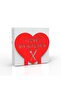 I Love My Kitchen" Themed Metal Napkin Holder Red Heart Shaped - 3