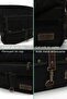 4047 Antiochia GL Genuine Leather Black Shoulder Postman School Water Resistant Waxed Canvas Laptop Bag - 5