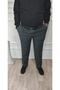 Men's Gray Classic Cut Pleated Fabric Trousers