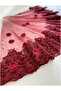 Three-Dimensional 3D Sultan Laced Pearl and Flower Embellished Bridal Veil Girdle Gloves Set Henna Night Wedding - 4