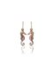 Neon Yellow Green Fuchsia Blue Mixed Color Antiallergic Sea Horse Earrings - 2