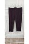 Women's Purple Relaxed Fit Combed Cotton Trousers