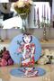 2-Piece Flower Wrapped Japanese Girl Motif Modern Round Charger & Placemat
