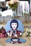 2-Piece Photo Taking Japanese Girl Motif Modern Round Charger & Placemat