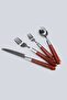 Red Glitter 24 Piece Fork Spoon Knife Set - 2