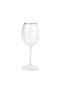 Turquoise White Gold Footed Glass Set of 3 - 2