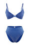 Saks Aksesuarlı Bralette Kaplı Regular Yüksek Bel Bikini Takımı TBESS24BT00073 - 10