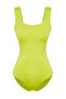 Lime Fitted/Body-Sitting Back Detailed Square Collar Flexible Knitted Body with Snap Fasteners TWOSS24BD00026 - 7