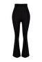 Black Brushed Soft Fabric Spanish Leg Yoga Knitted Sports Leggings THMSS24TY00019 - 7
