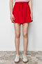 Red Relaxed Fit Regular Waist Wrap/Textured Knitted Shorts TWOSS22SR0212 - 4