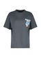 Anthracite 100% Cotton Back and Front Oversized/Wide Fit Knitted T-Shirt TWOSS24TS00056 - 7
