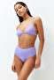Lila Hipster Yüksek Bel Bikini Altı TBESS21BA0057 - 3
