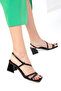 Black Women's Classic Heeled Shoes 18016 - 4