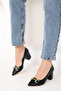 Black-Gold Women's Classic Heeled Shoes 18477 - 3