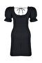 Black A-Line Mini Woven Dress TBBSS24AH00017 - 8
