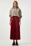 Women's Red Shiny Surface Pleated Knitted Skirt LJ00002 - 2