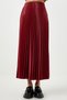 Women's Red Shiny Surface Pleated Knitted Skirt LJ00002 - 4
