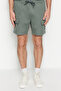 Khaki Regular Fit Shorts with Label Detail TMNSS23SR00075 - 3