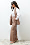 Mink Striped Fabric Vest Trousers Woven Bottom Top Suit TCTSS24US00031 - 3