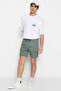Khaki Regular Fit Shorts with Label Detail TMNSS23SR00075 - 4