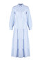 Blue Shirt Collar Striped Lined Woven Dress TCTSS24EB00055 - 7