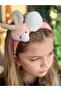 Imported luxury cute 3d toy with rabbit pom-pom with pon pon bulk plush crown children's crown light pink tones