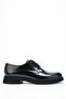 Men's Genuine Leather Black Opening Casual Shoes