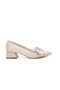 Camila Beige Satin Bow (4cm) Pointed Toe Heeled Shoes - 5