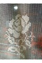 Buldan Tulle Curtain Handcrafted Lacy Natural Rose Flower Pattern (150X200) - 4