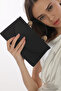 Black Color Satin Fabric Evening Dress Women Bag Handheld and Long Strap Use (Chain Strap)