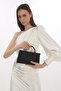 Black Color Satin Fabric Evening Dress Women Bag Handheld and Long Strap Use (Chain Strap) - 4