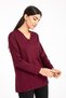 Women's Middle Age and Above Four Seasons V-Neck Comfortable Fit Lycra Viscous Mother Combed Cotton Blouse 140 - 4