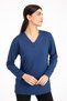 Women's Middle Age and Above Four Seasons V-Neck Comfortable Fit Lycra Viscous Mother Combed Cotton Blouse 140